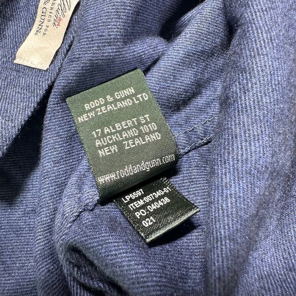 Rodd & Gunn Albini Italian Fabric Navy Blue Button Down Shirt Men's Size 3XL NWT - Picture 9 of 11